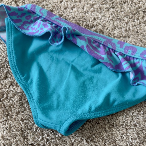 Roxy girls blue purple two piece bikini bathing suit swimsuit size 5 - Picture 9 of 11